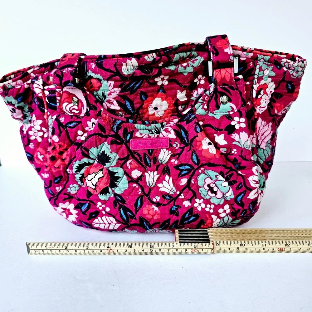 Vera Bradley Floral Quilted Shoulder Bag Pink‎ Cottagecore Preppy Pixie Blooms